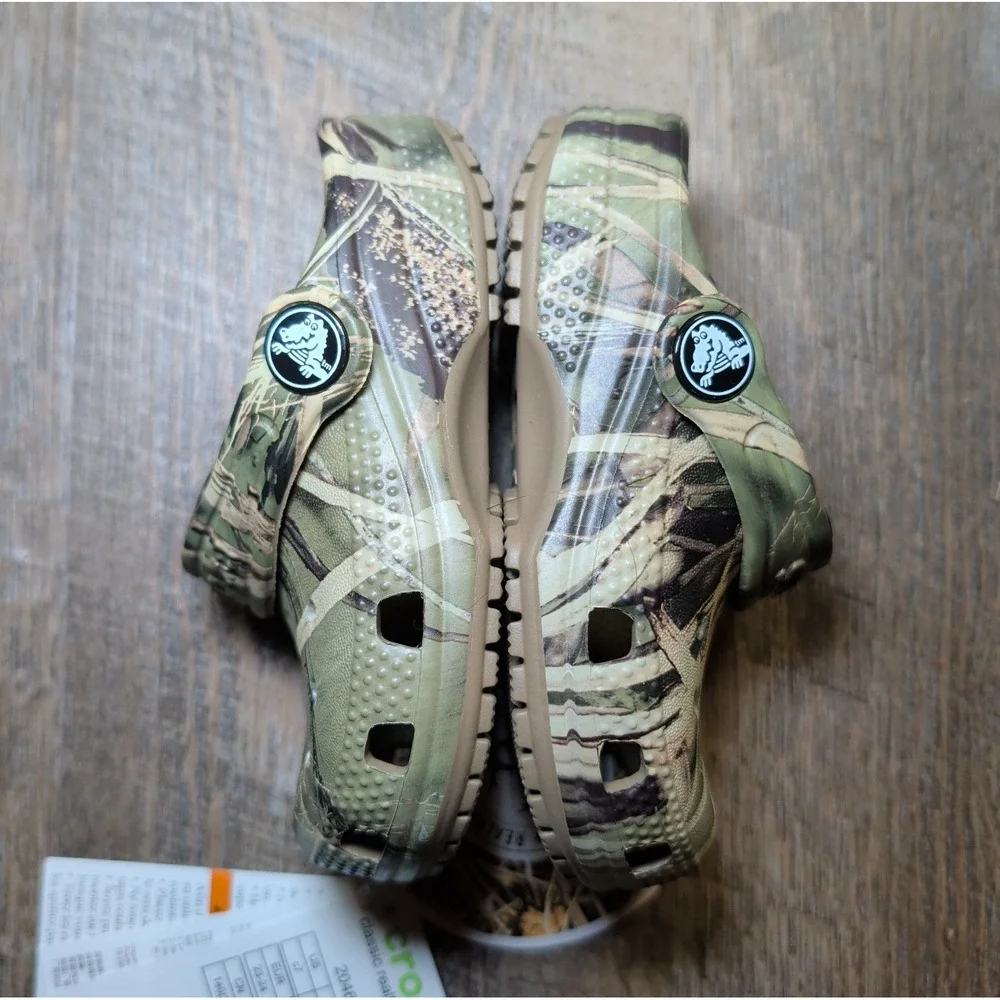 Crocs Classic Realtree Clog Toddler Baby Size C 7 Green Brown Camouflage Camo